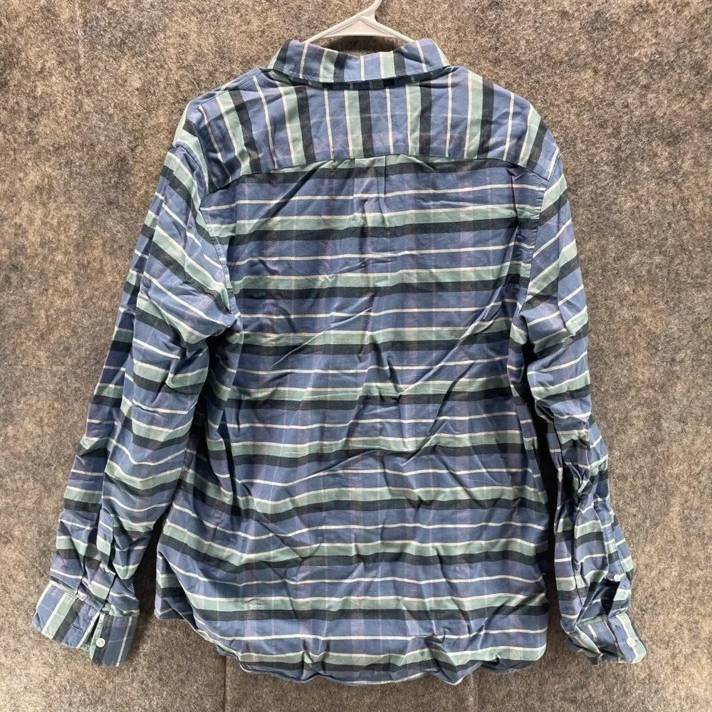 J Crew Shirt Men Large Adult Casual Blue Button Up Long Sleeve Outdoors Collared - Picture 9 of 11
